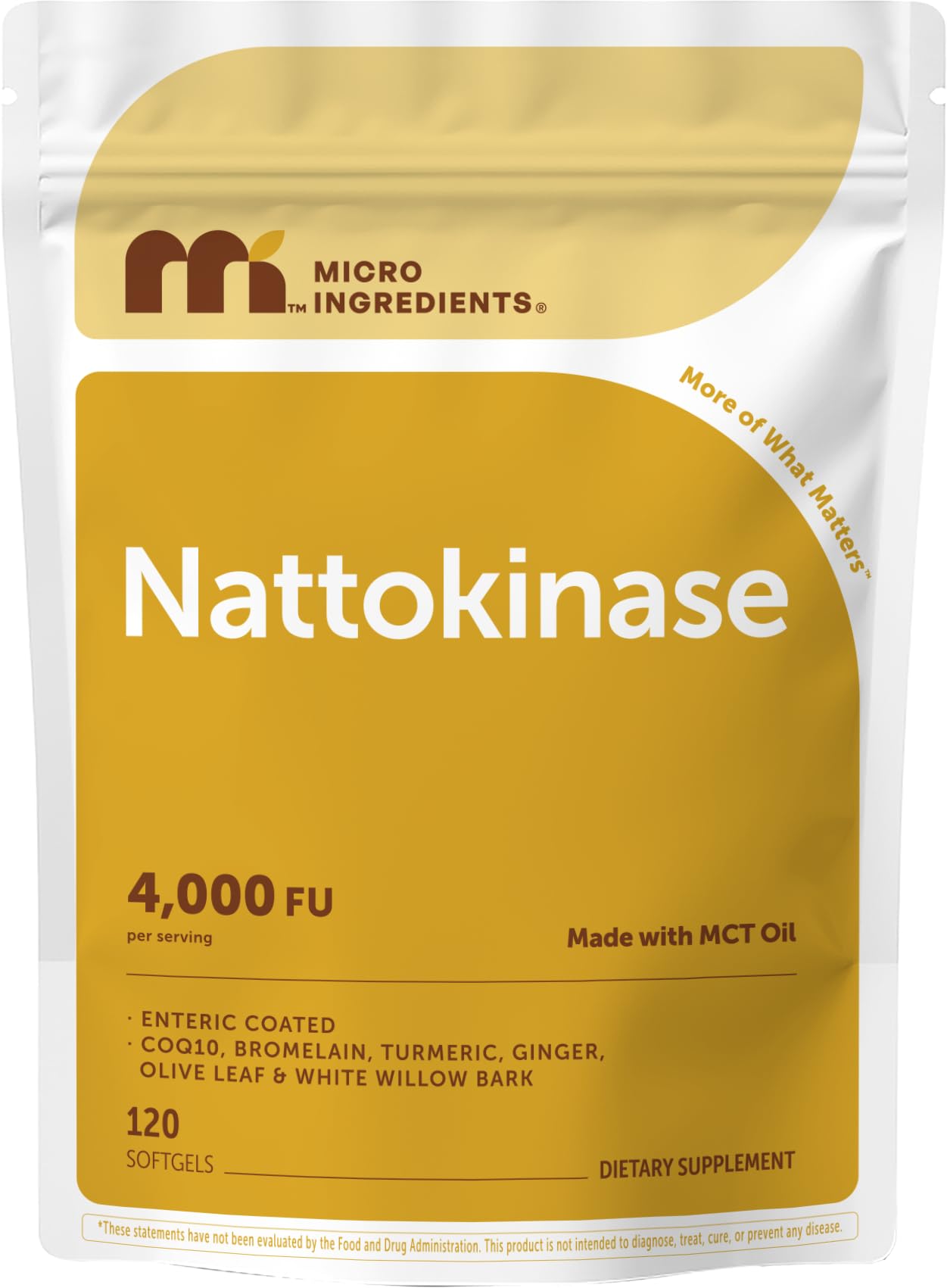 Micro Ingredients Nattokinase Softgels 120