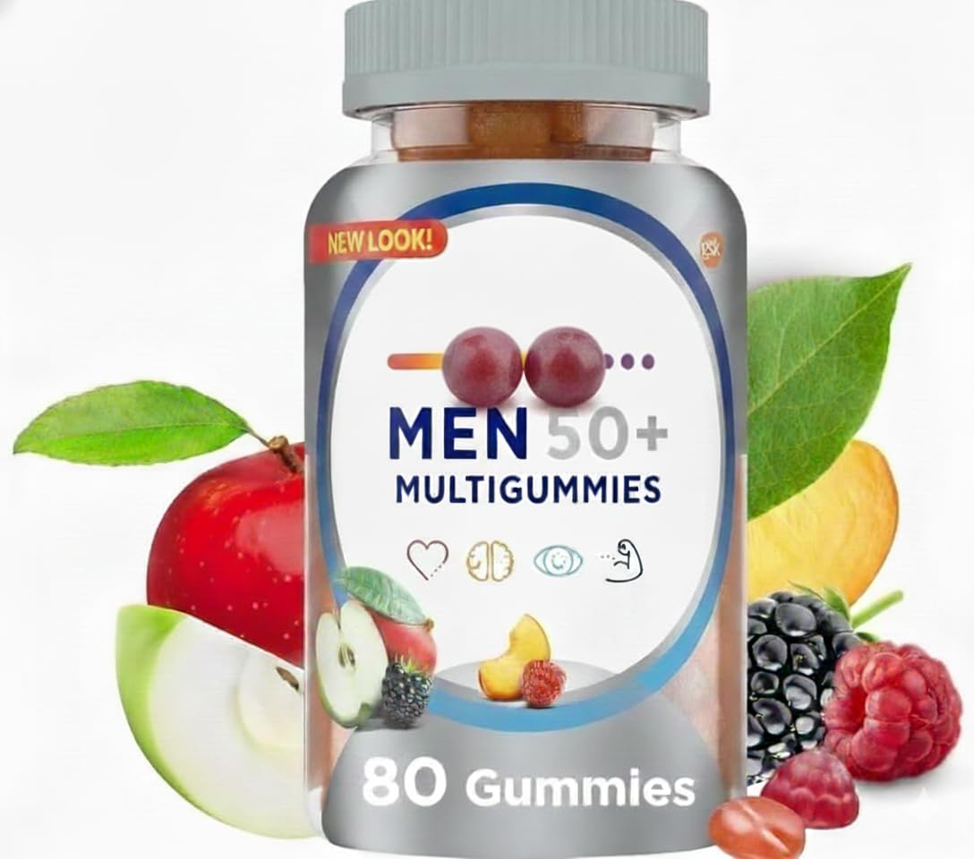 Generic Multigummies for Men 50+ Multivitamin with Vitamin D, B6 & B12, 80 Gummies