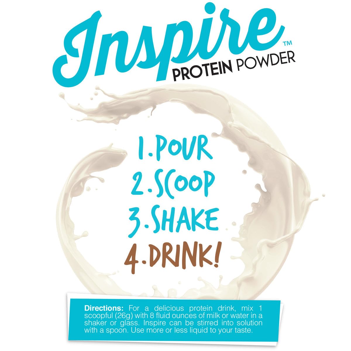 Bariatric Eating Inspire Tropical Coconut 20g Whey Protein Isolate Powder with Calcium, 18.4 oz