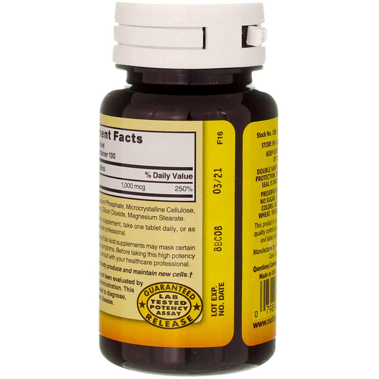 Nature's Blend Folic Acid 1000mcg Tablets, 400 Count