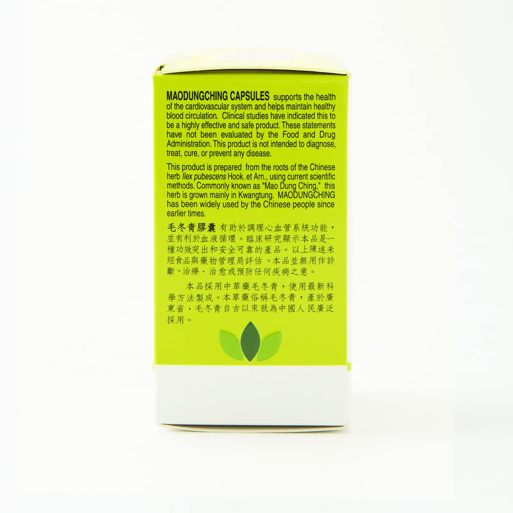 Solstice Medicine Company Maodungching Herbal Supplement (Pubescent Holly Root) Capsules 90