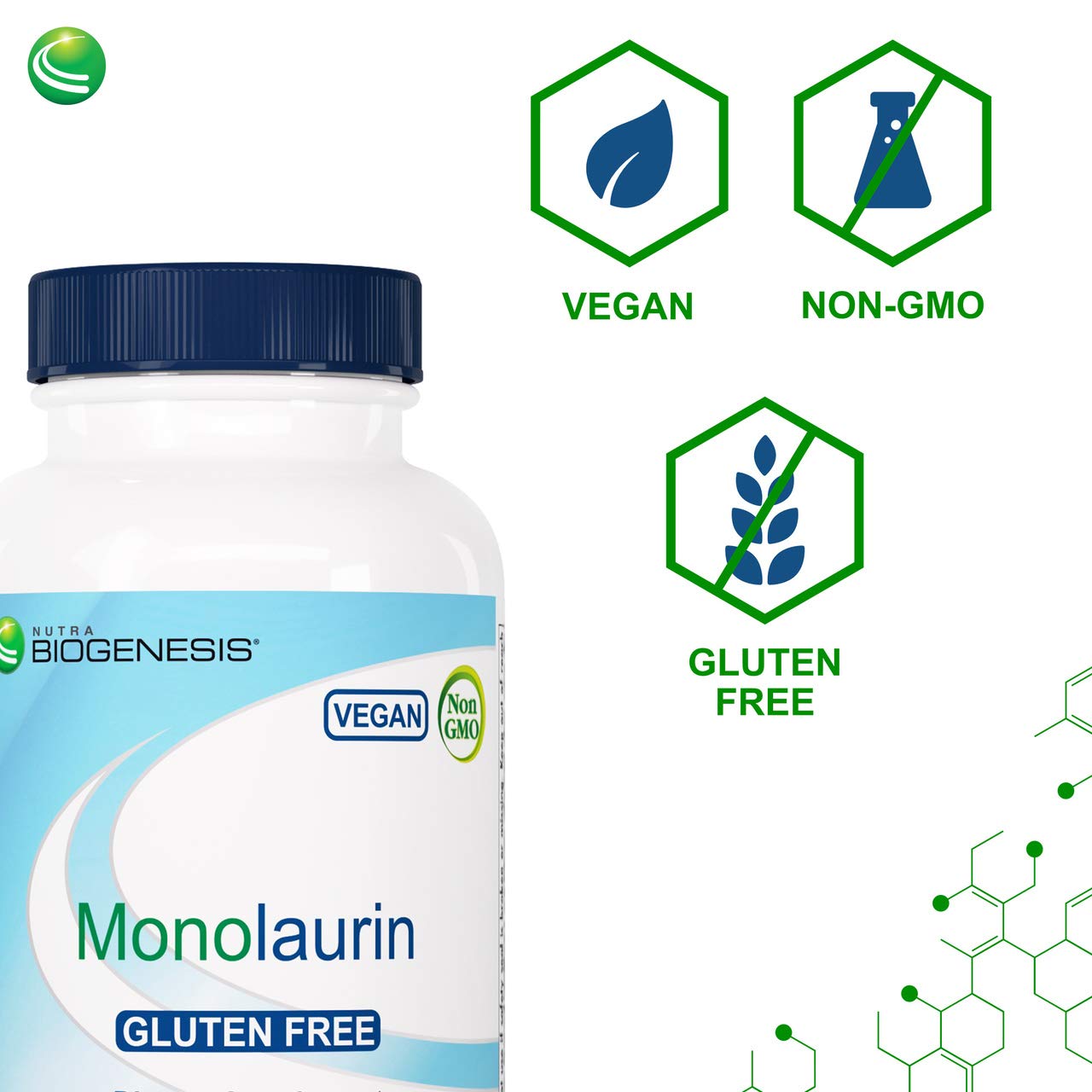 Nutra BioGenesis Monolaurin Capsules, 120 Vegan Capsules