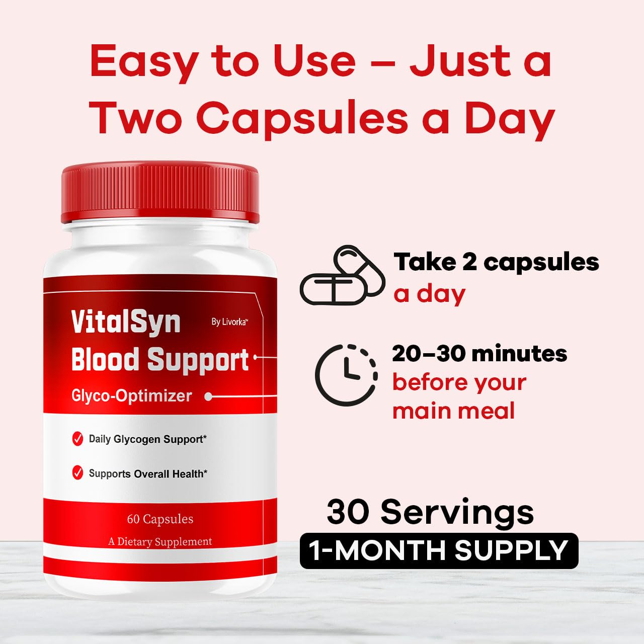 LIVORKA Vitalsyn Blood Support, 300 Capsules