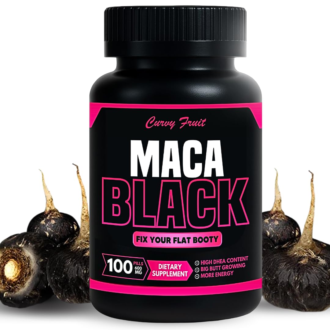 Curvy Fruit Genuine Black Maca Root Capsules, 1 Count