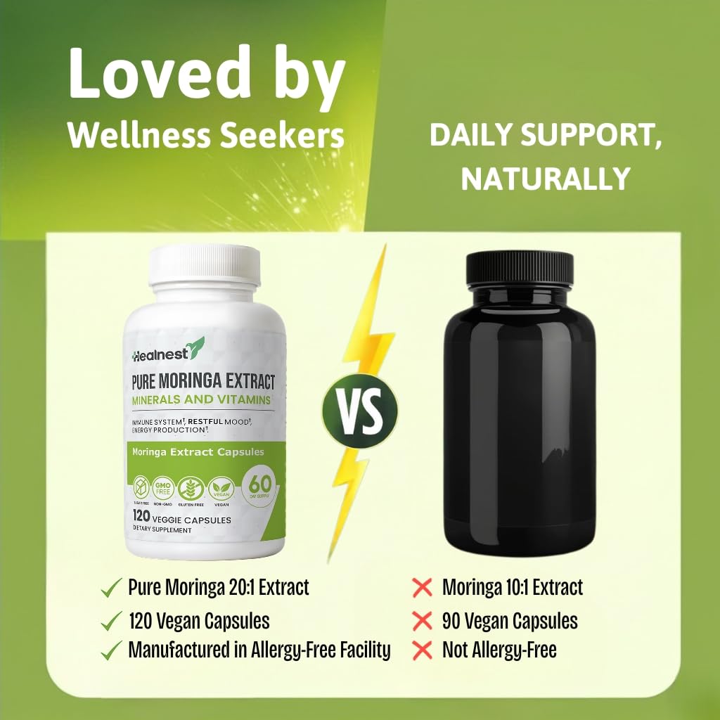HEALNEST Pure Moringa Extract 120 Capsules