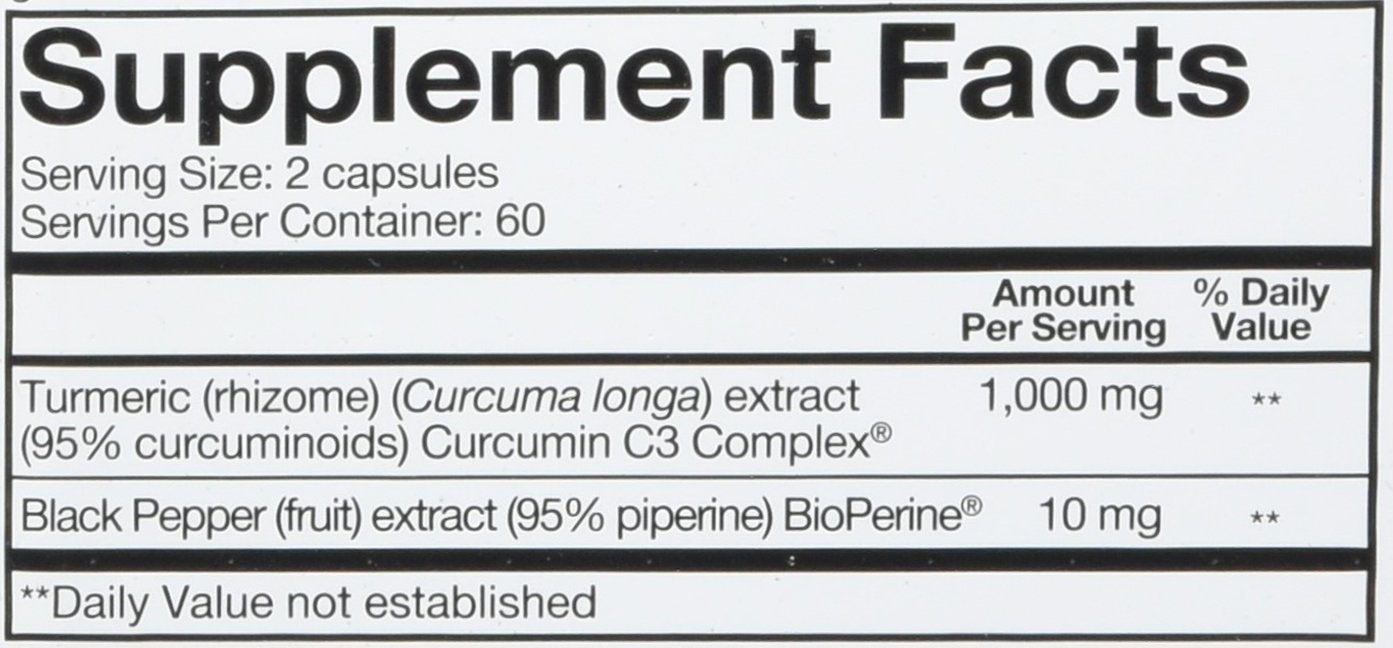 Youtheory Turmeric Extra Strength Formula Capsules 1000 mg Daily, 240 Capsules