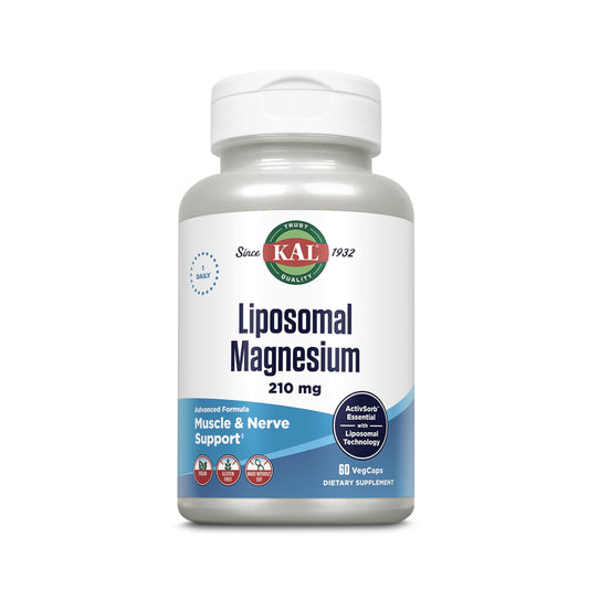 KAL Liposomal Magnesium Oxide 210 mg Capsules, 60 Count