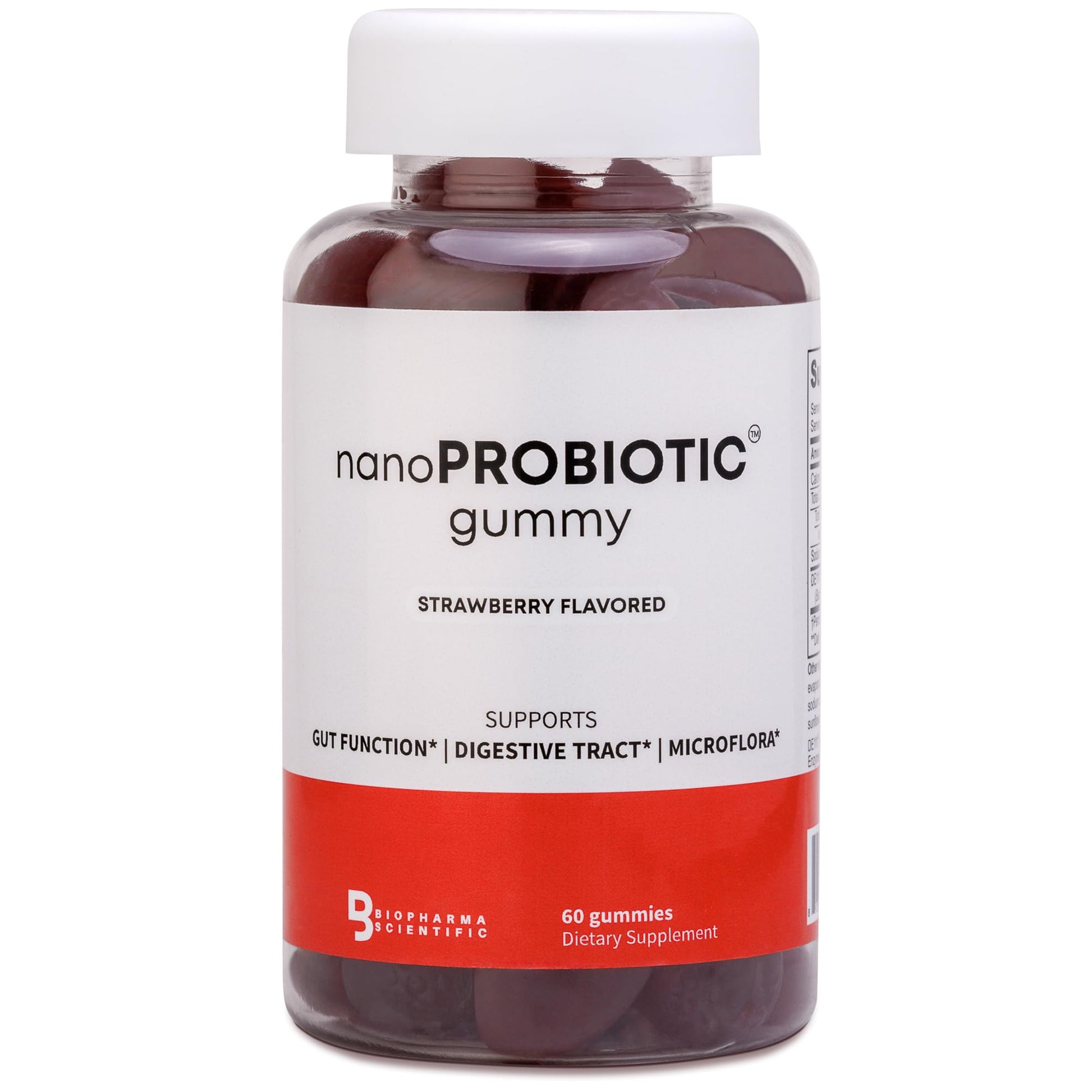 Biopharma Scientific NanoProbiotic Digestive Support Probiotic Gummies, 60 Gummies