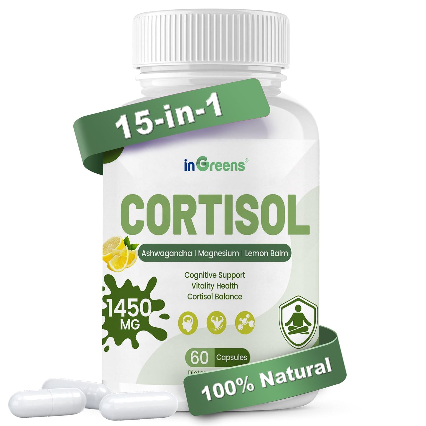 inGreens Cortisol Supplement Capsule, 60 Capsules