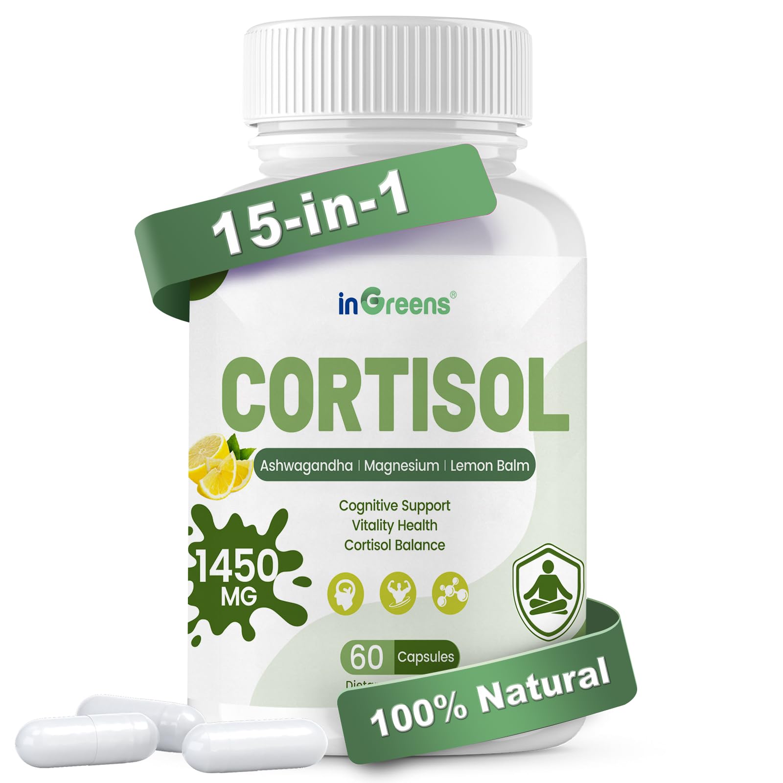 inGreens Cortisol Supplement Capsule, 60 Capsules