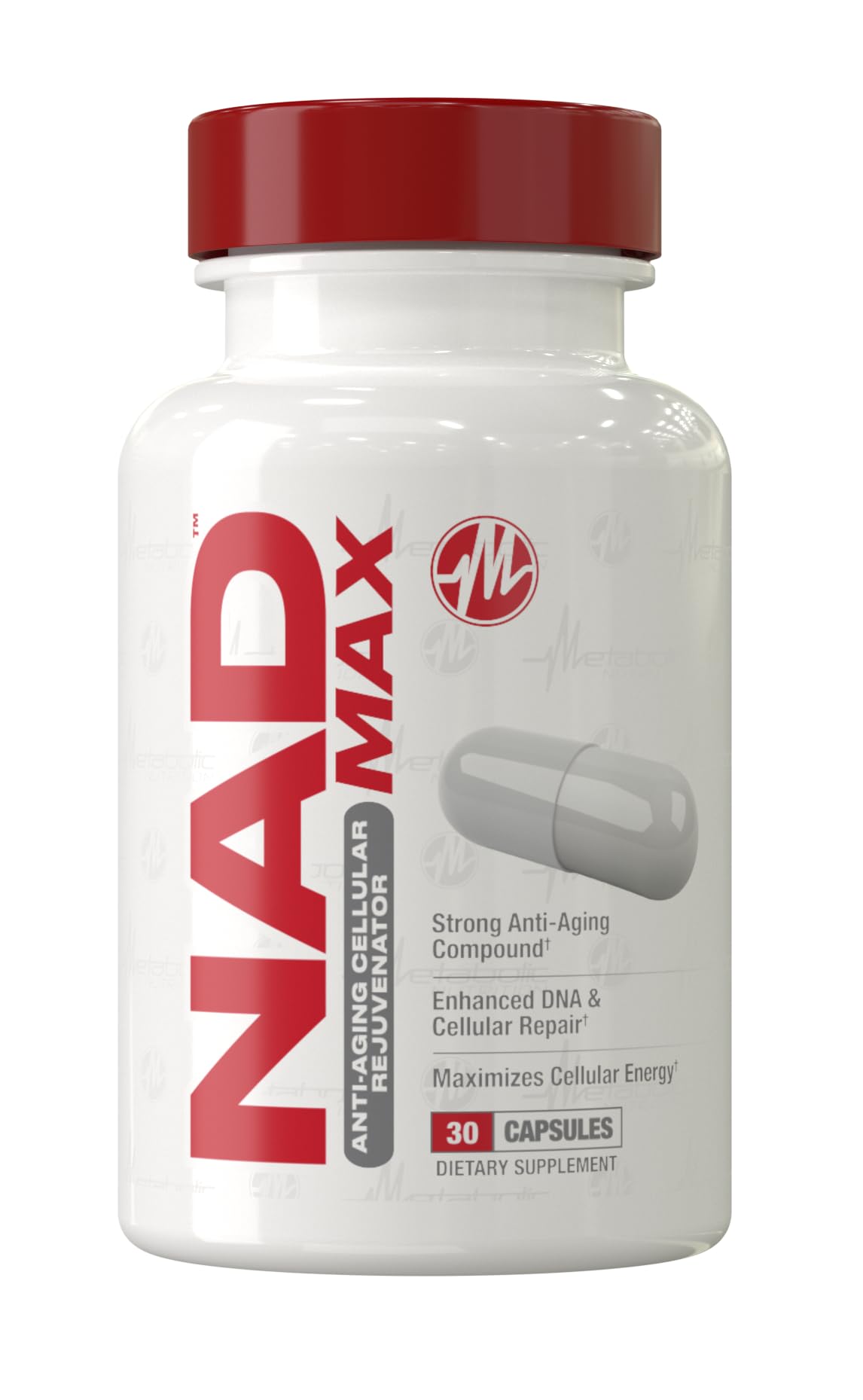 Metabolic Nutrition NAD MAX 350mg Anti-Aging Cellular Rejuvenator, 30 Capsules