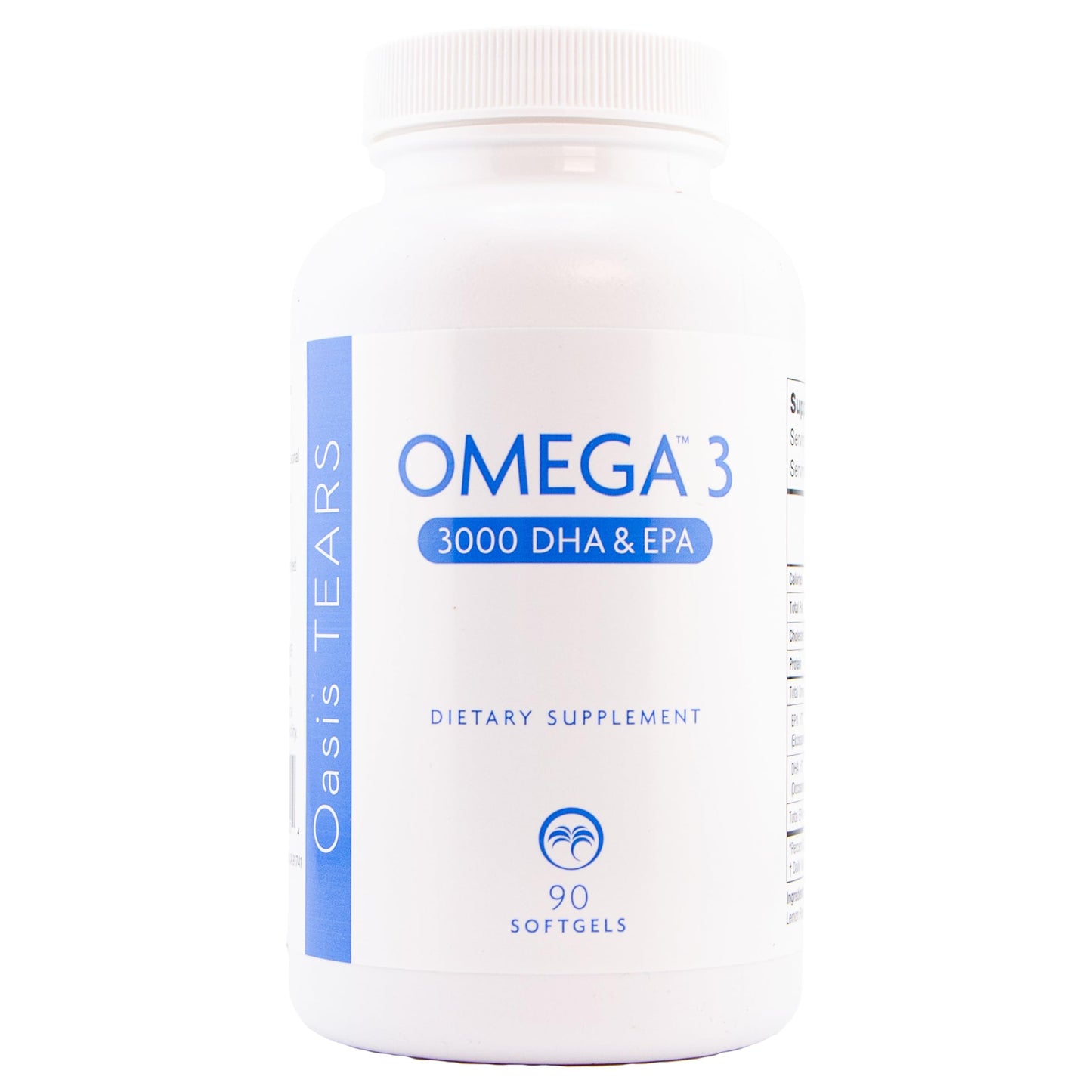 Oasis TEARS OMEGA ON3000 Omega-3 Fish Oil 3000mg DHA & EPA Dietary Supplement Softgels 90