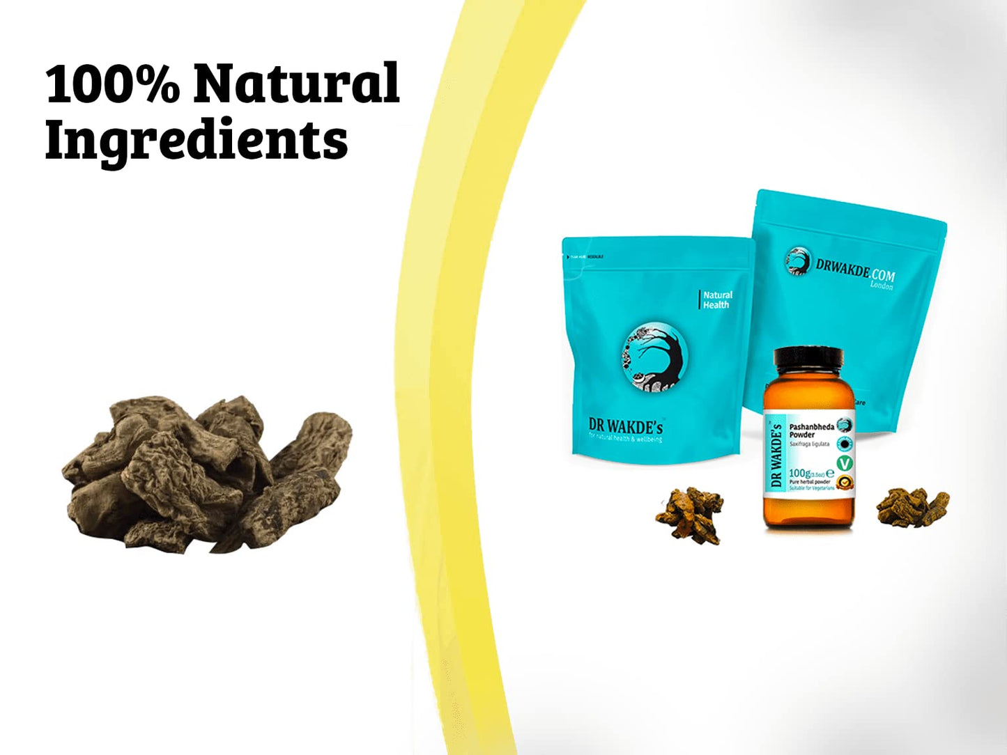 DR WAKDE's Pashanbheda Powder (Saxifraga ligulata), Powder, 3.5274 oz