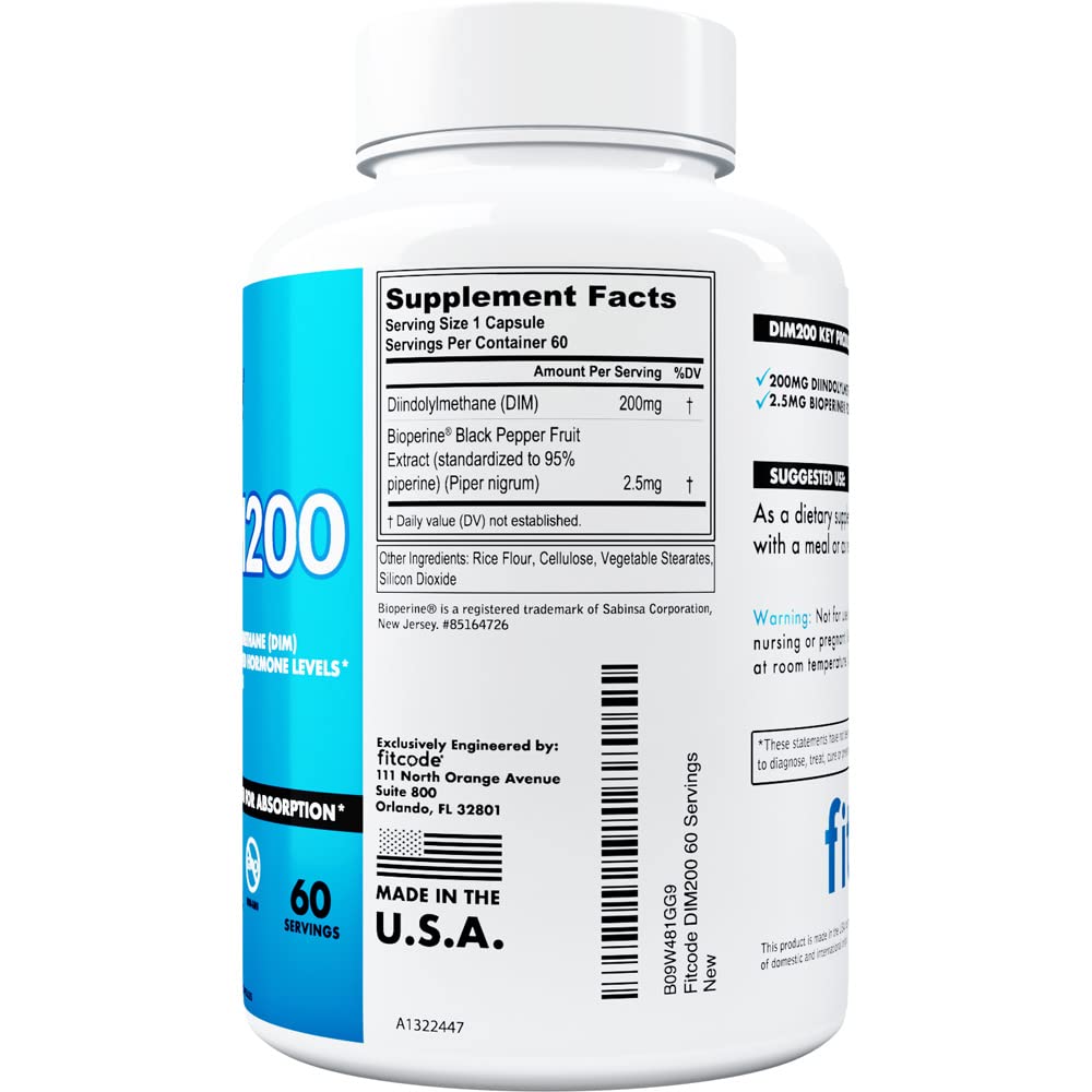 fitcode Diindolylmethane DIM Supplement 60 Capsules