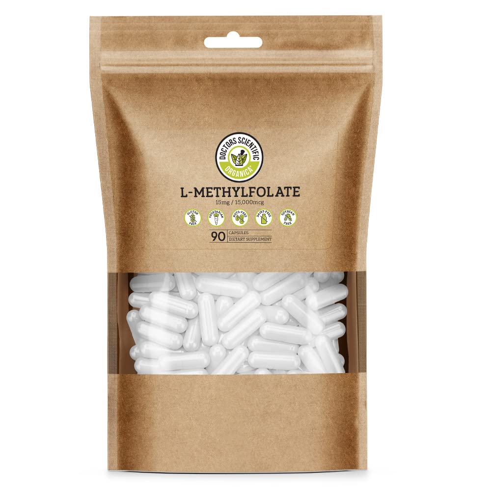 Doctors Scientific L Methylfolate 15mg (5-MTHF) Vegan Capsules, 90 Count
