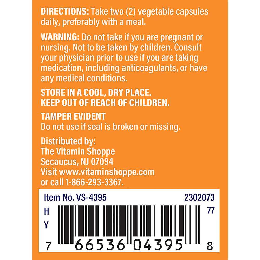 The Vitamin Shoppe Nattokinase Plus Antioxidant Support for Cardiovascular Capsule 60