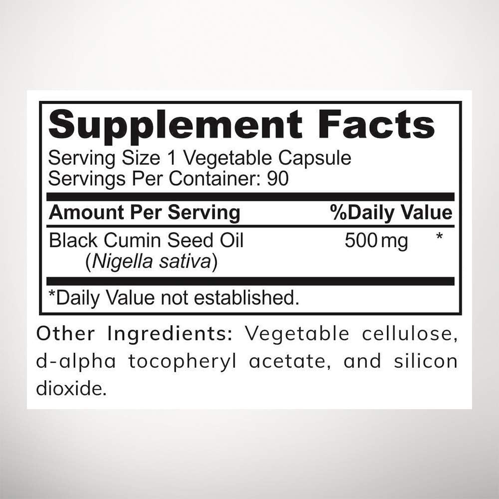 Zaytun Vitamins Halal Black Seed Oil Cold-Pressed Nigella Sativa 270 Capsules