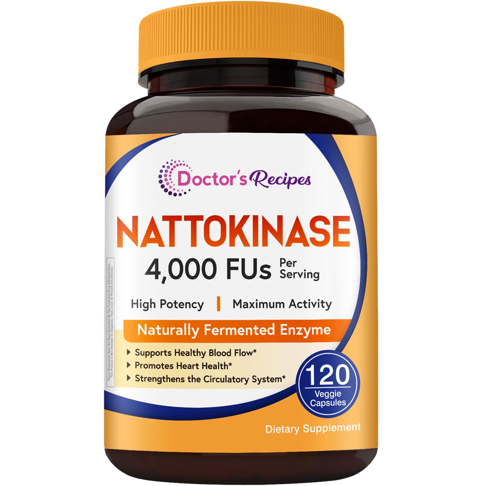 Doctor's Recipes Nattokinase Supplement Capsules 120