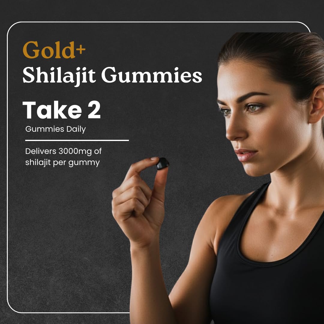 ROOTIVE Shilajit Gummies with Ashwagandha, Safed Musli & Gokshura, 60 Vegan Gummies