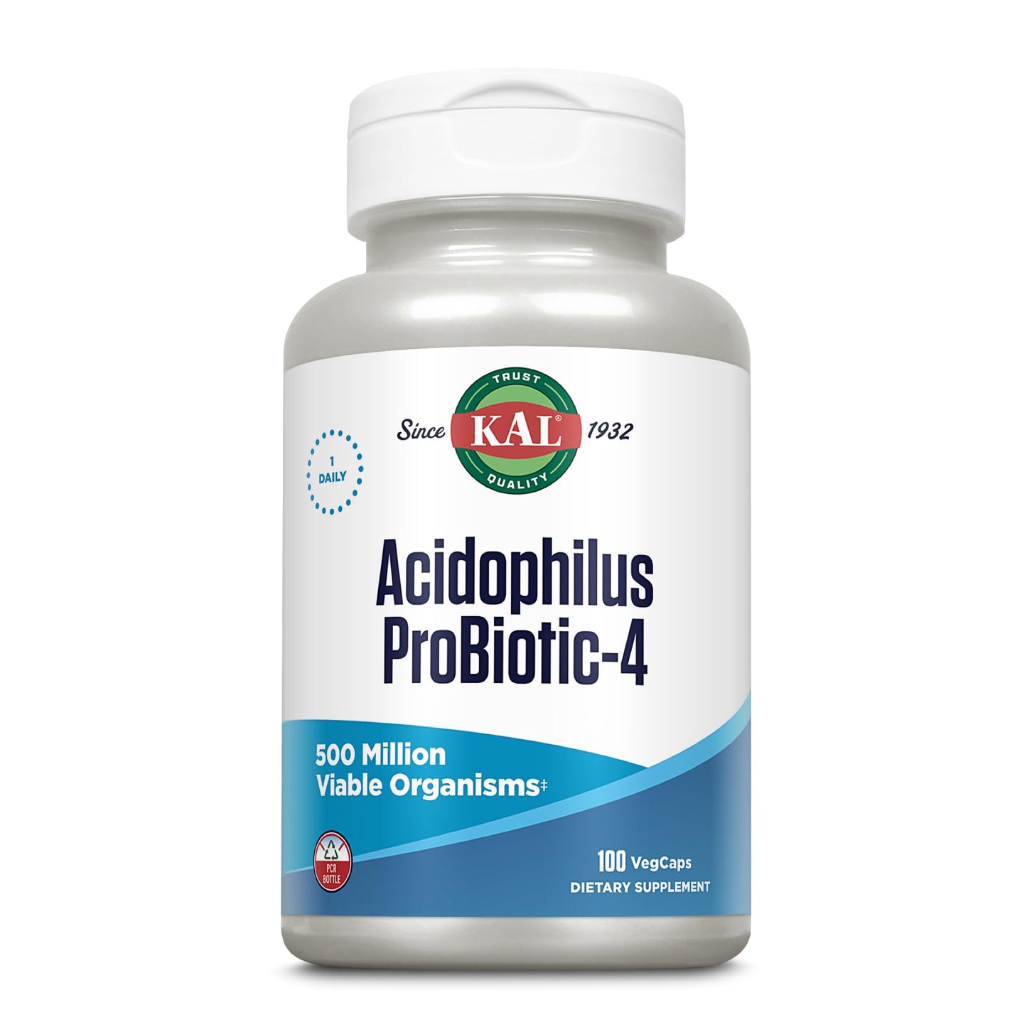 KAL Acidophilus ProBiotic-4 Capsules, 100 Count