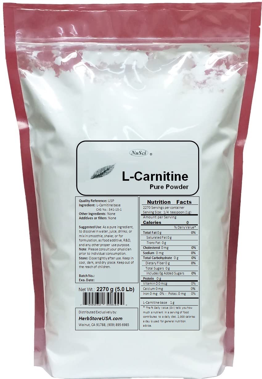 NuSci L-Carnitine Pure Powder Energy 3.52 oz