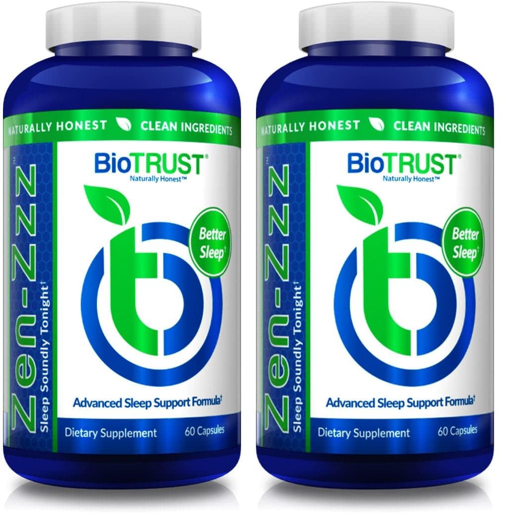 BioTrust Zen-Zzz, Non-Habit-Forming Sleep Support Supplement Capsules, 120 Capsules