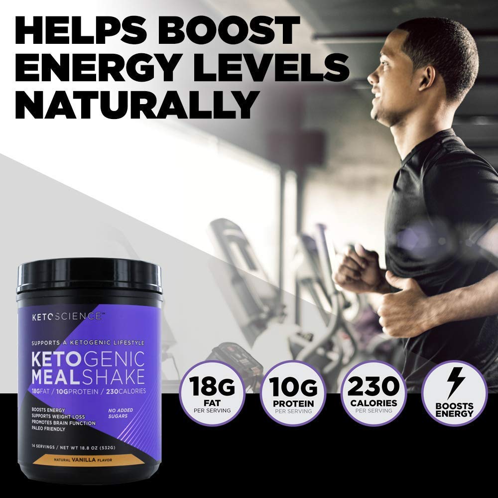 Keto Science Ketogenic Meal Shake Powder, Vanilla, 37.6 oz