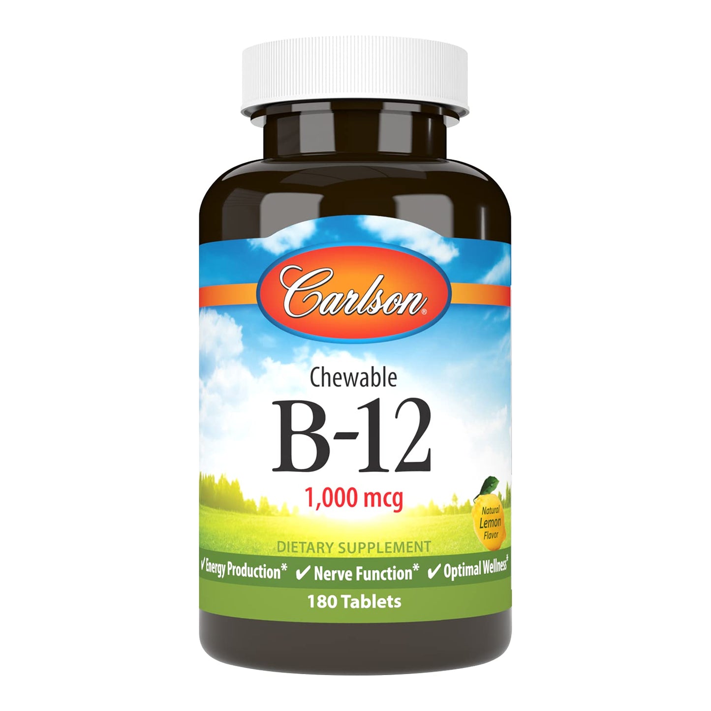 Carlson Vitamin B-12 1000 mcg Tablet, 180 Tablets