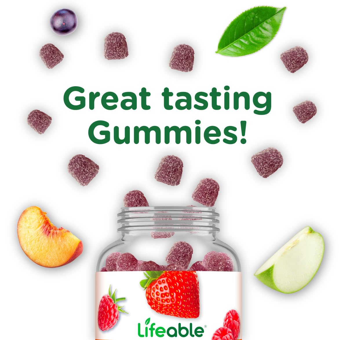 Lifeable Sugar Free Biotin Gummies 5000mcg Vitamin B7, 90 Gummies