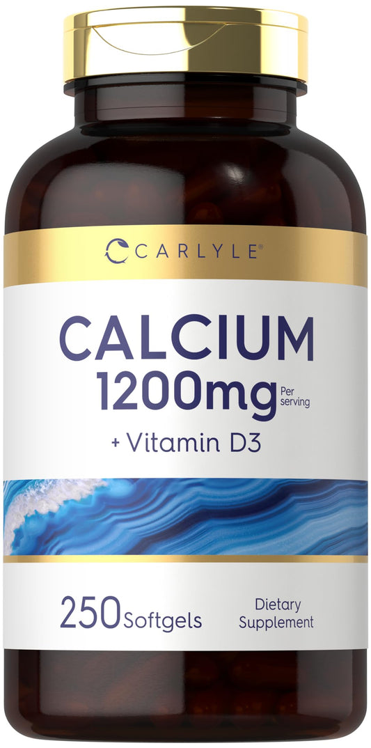 Carlyle Calcium 1200 mg with Vitamin D3 Softgels 250 Count