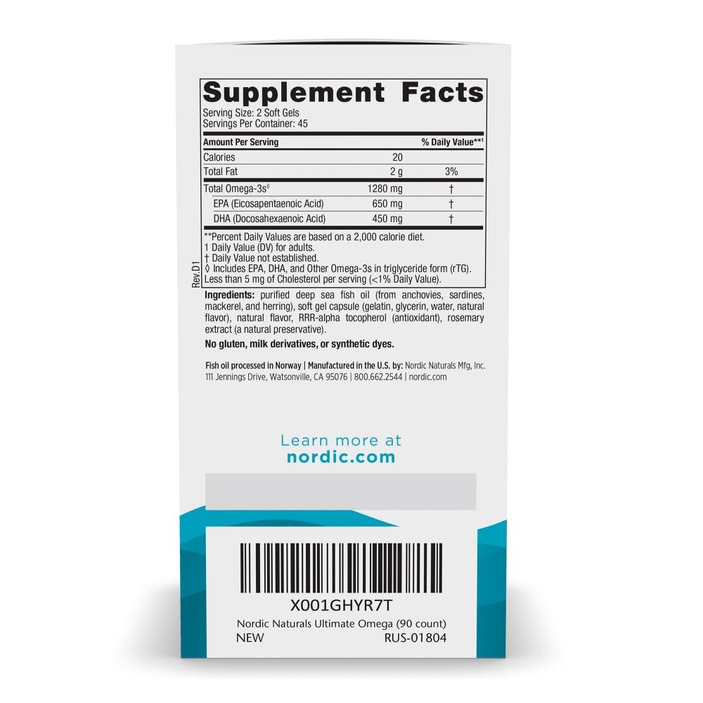 Nordic Naturals Ultimate Omega Softgels 90