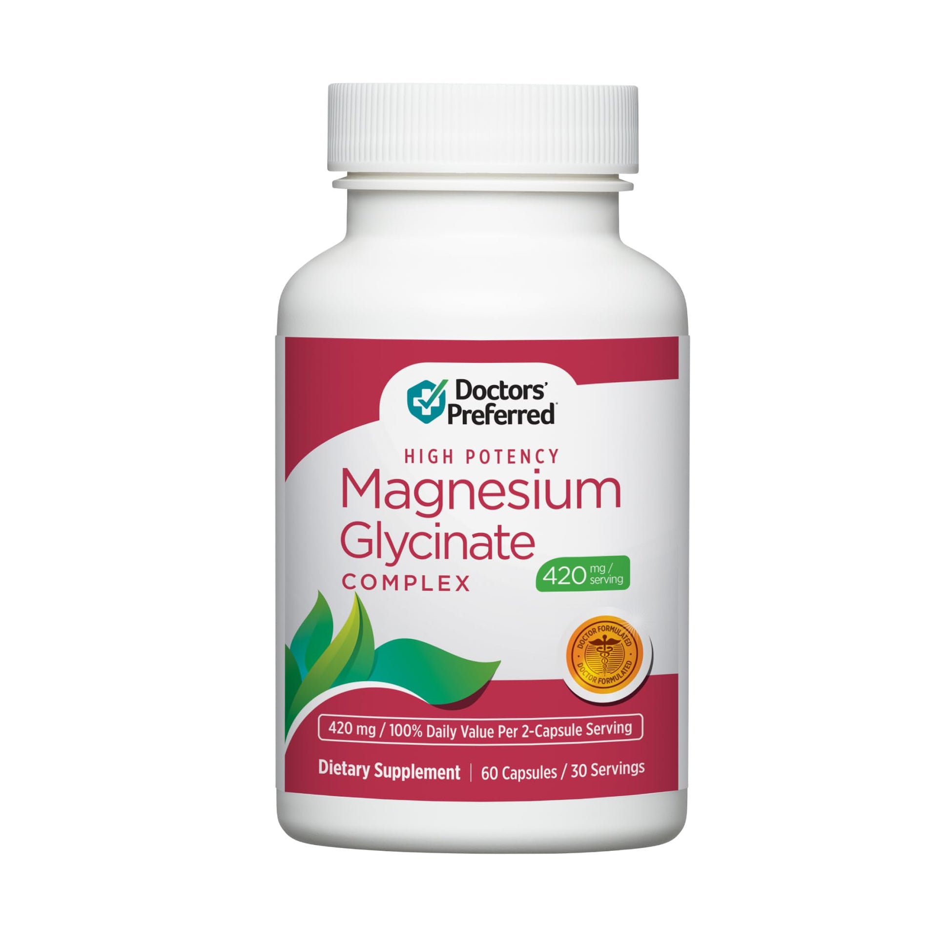 DOCTORS' PREFERRED Magnesium Glycinate Complex Capsules 60 Count