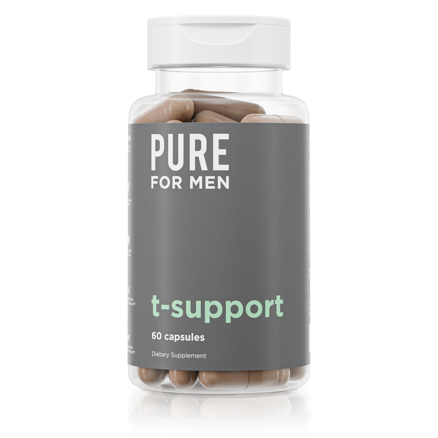 Pure for Men T-Support Supplement, 60 Capsules