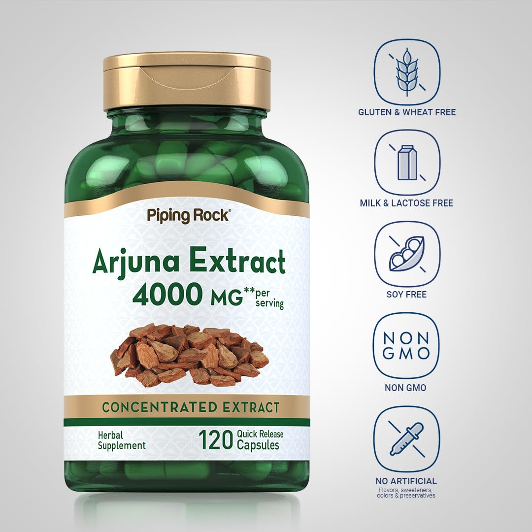 Piping Rock Arjuna Extract Capsules, 120 Count
