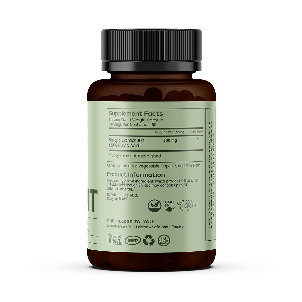 GREEN'S BEST Pure Himalayan Shilajit Capsules 60 Capsules