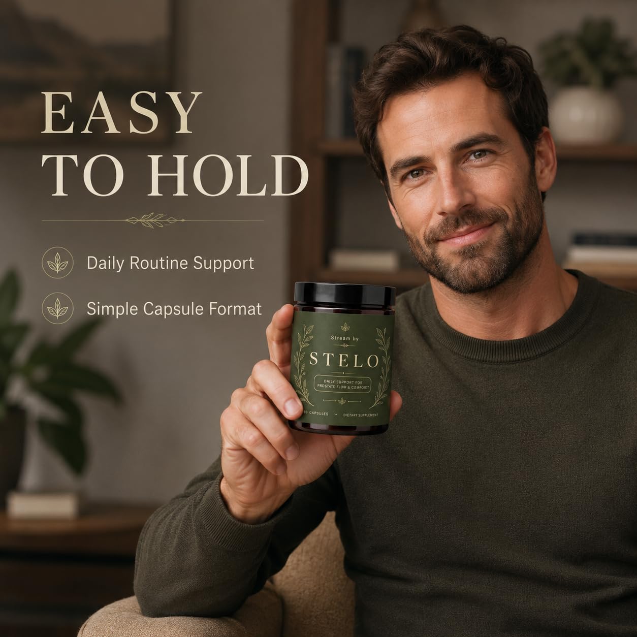 Stream by Stelo Men's Prostate Health Supplement Daily Wellness Support 60 Capsules