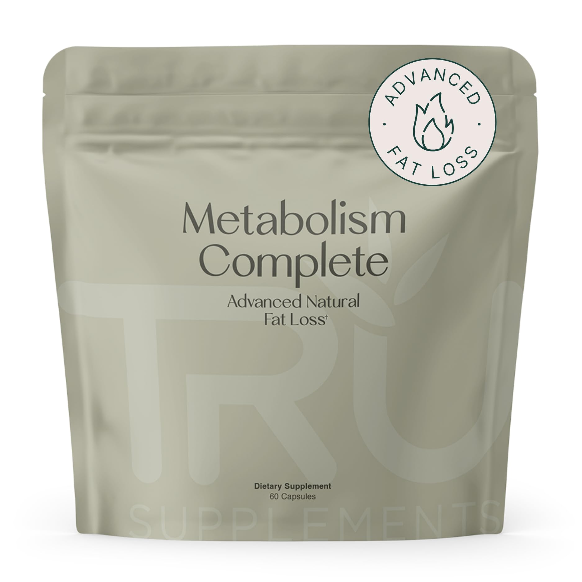 TRU Supplements Metabolism, Advanced Fat Loss, Fight Cravings, Boost Mood, No Jitters or Crash Capsule, 60 Count