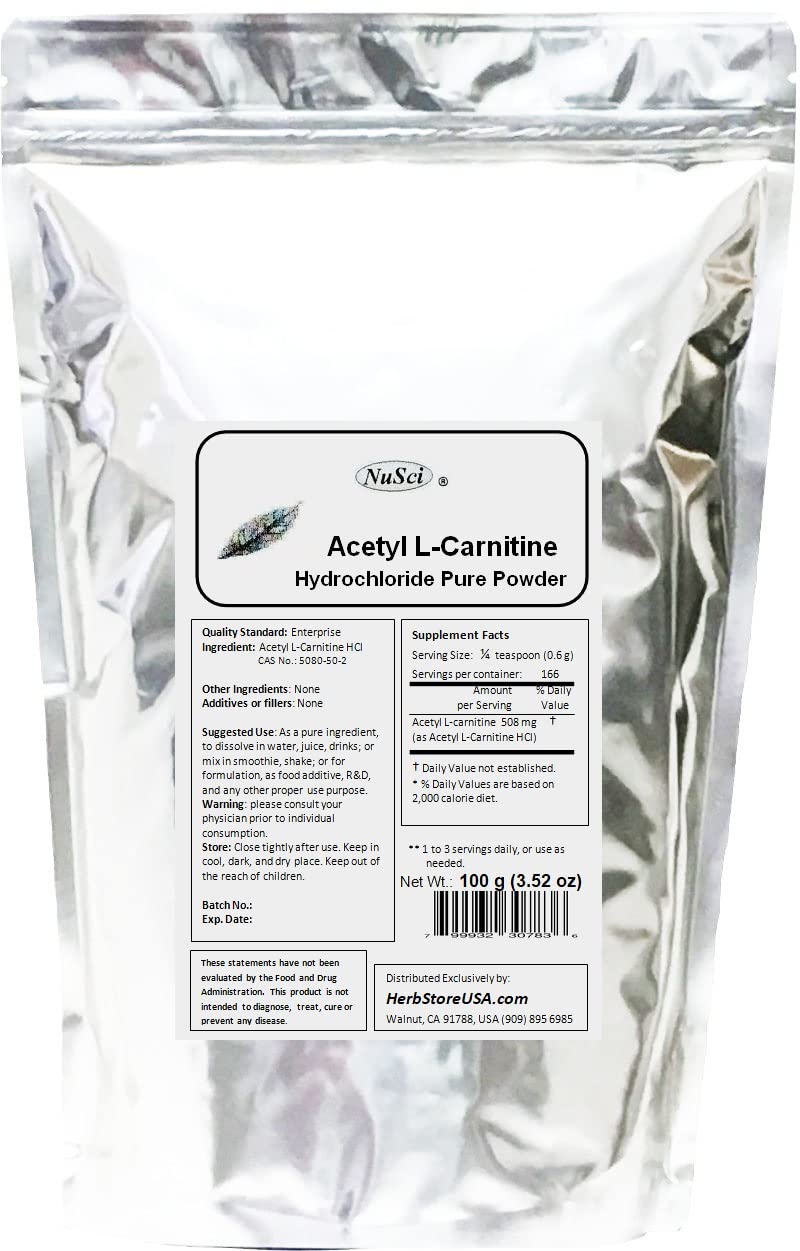 NuSci Acetyl L-Carnitine HCl Powder 8.8 oz