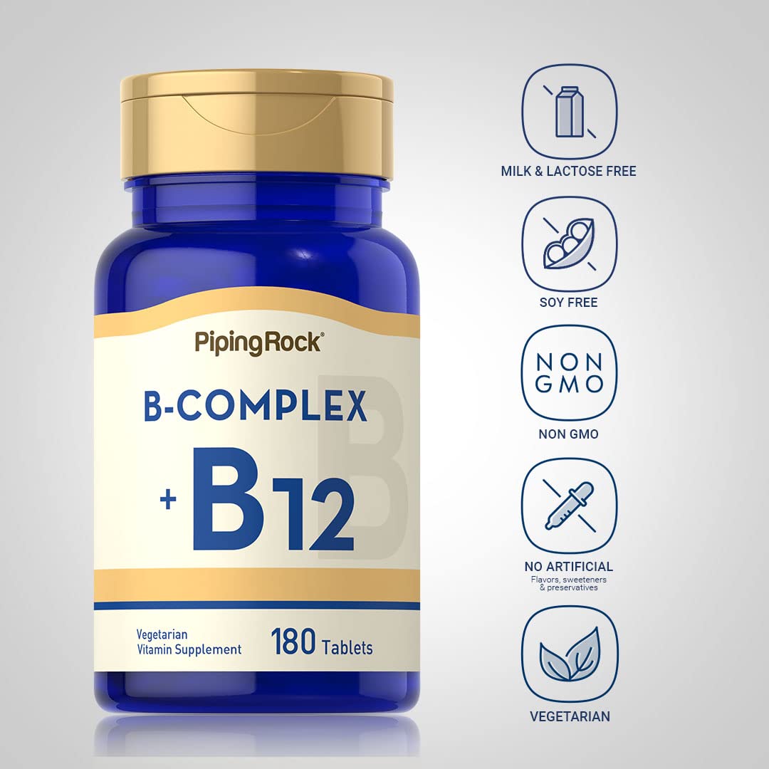 Piping Rock Vitamin B Complex with B12 180 Tablets