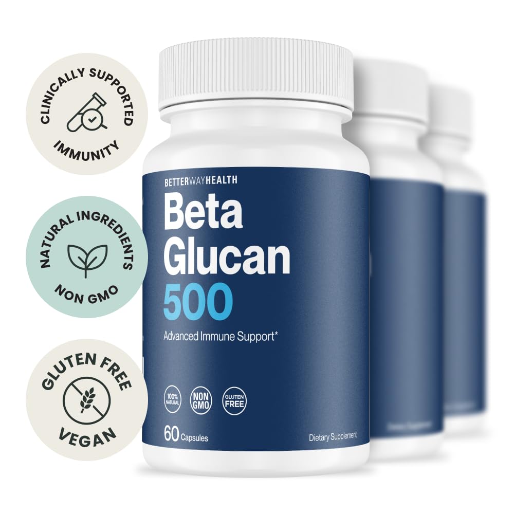 Better Way Health Advanced Immune Readiness - Highly Purified 1,3/1,6 Beta Glucan 500 mg Capsules, 60 Count