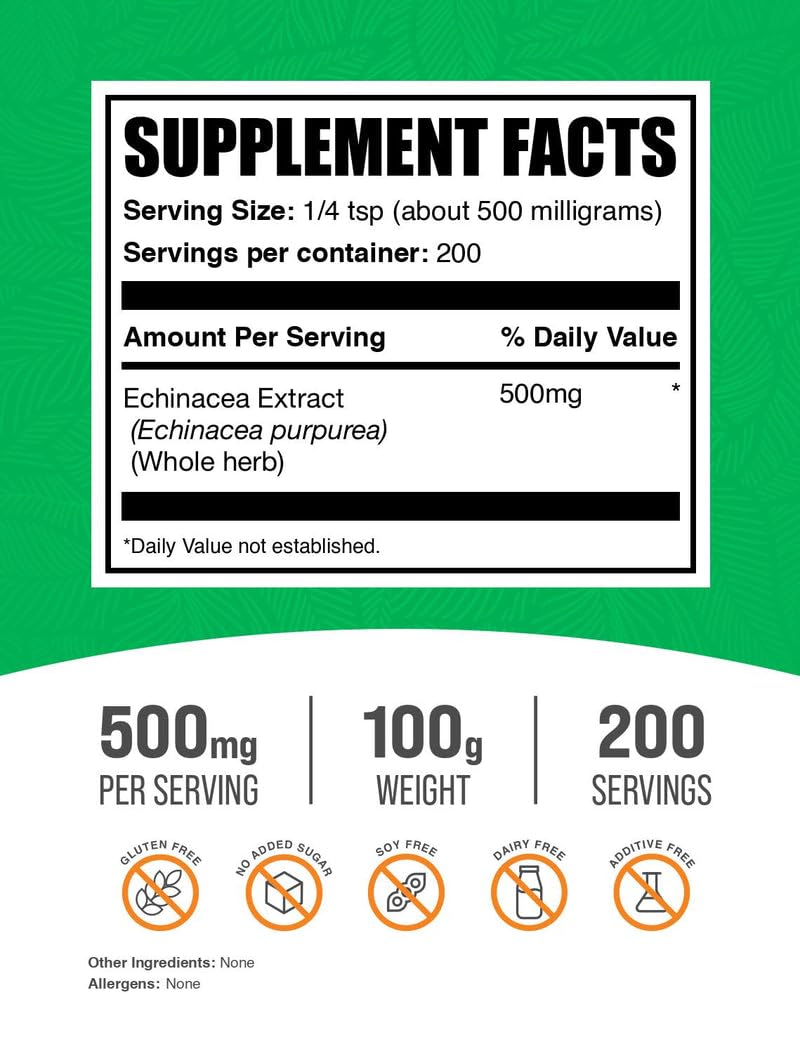 BulkSupplements Echinacea Extract Powder 176.37