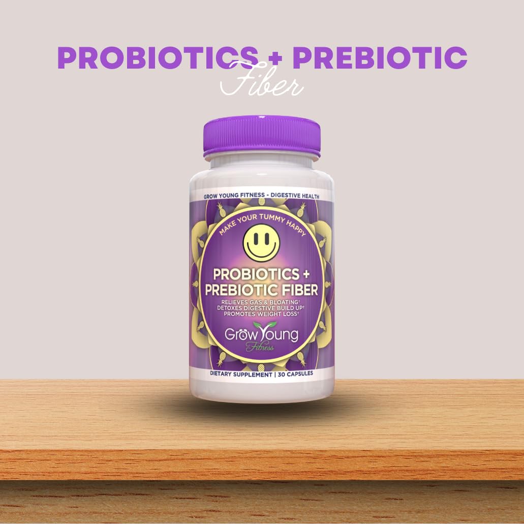 Grow Young Fitness Daily Probiotic + Prebiotic Fiber Supplement Capsule 30 Capsules