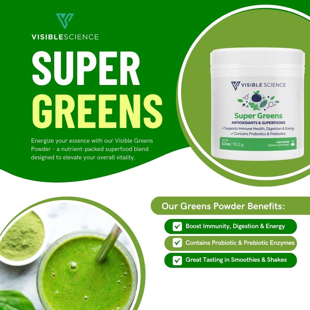 Visible Science Super Greens Powder, 30 Scoops