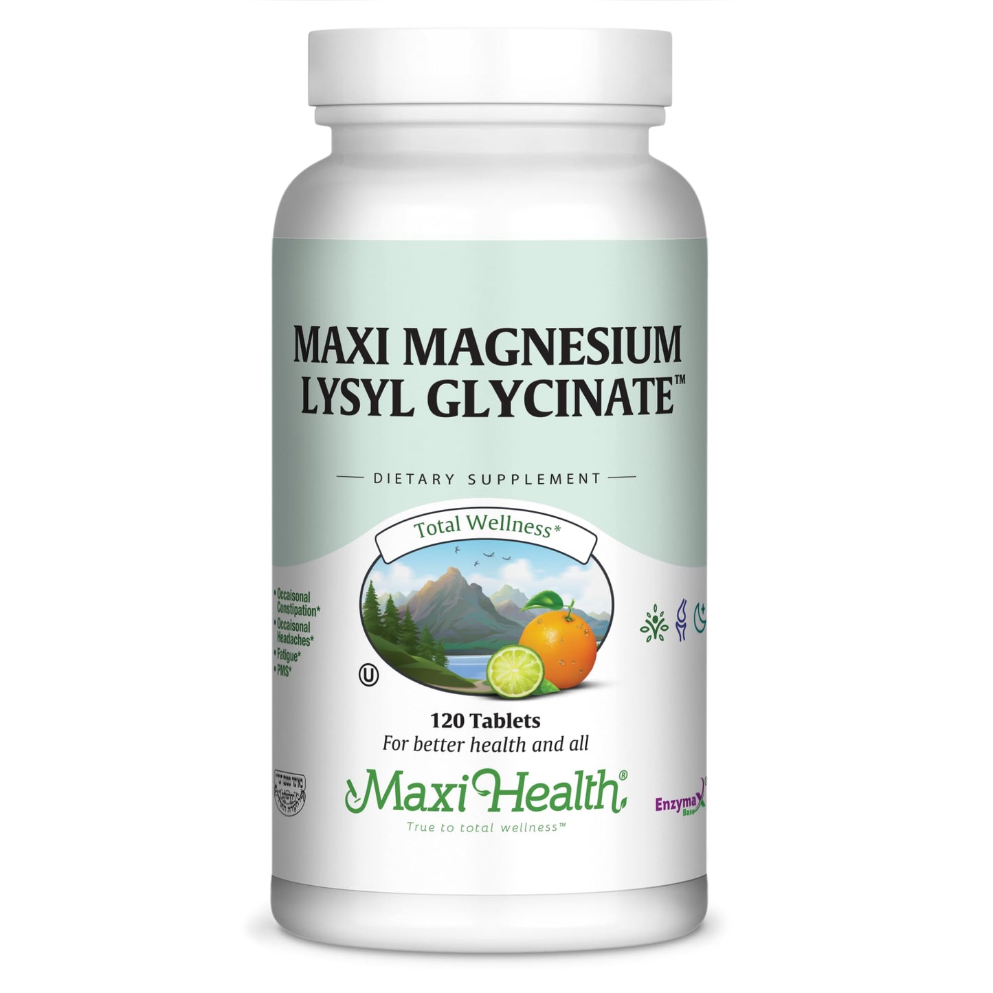 Maxi Health Magnesium Glycinate Lysyl Supplement 120 Tablets