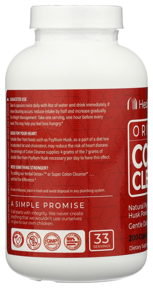 Health Plus Colon Cleanse 625mg Capsule, 200 Count