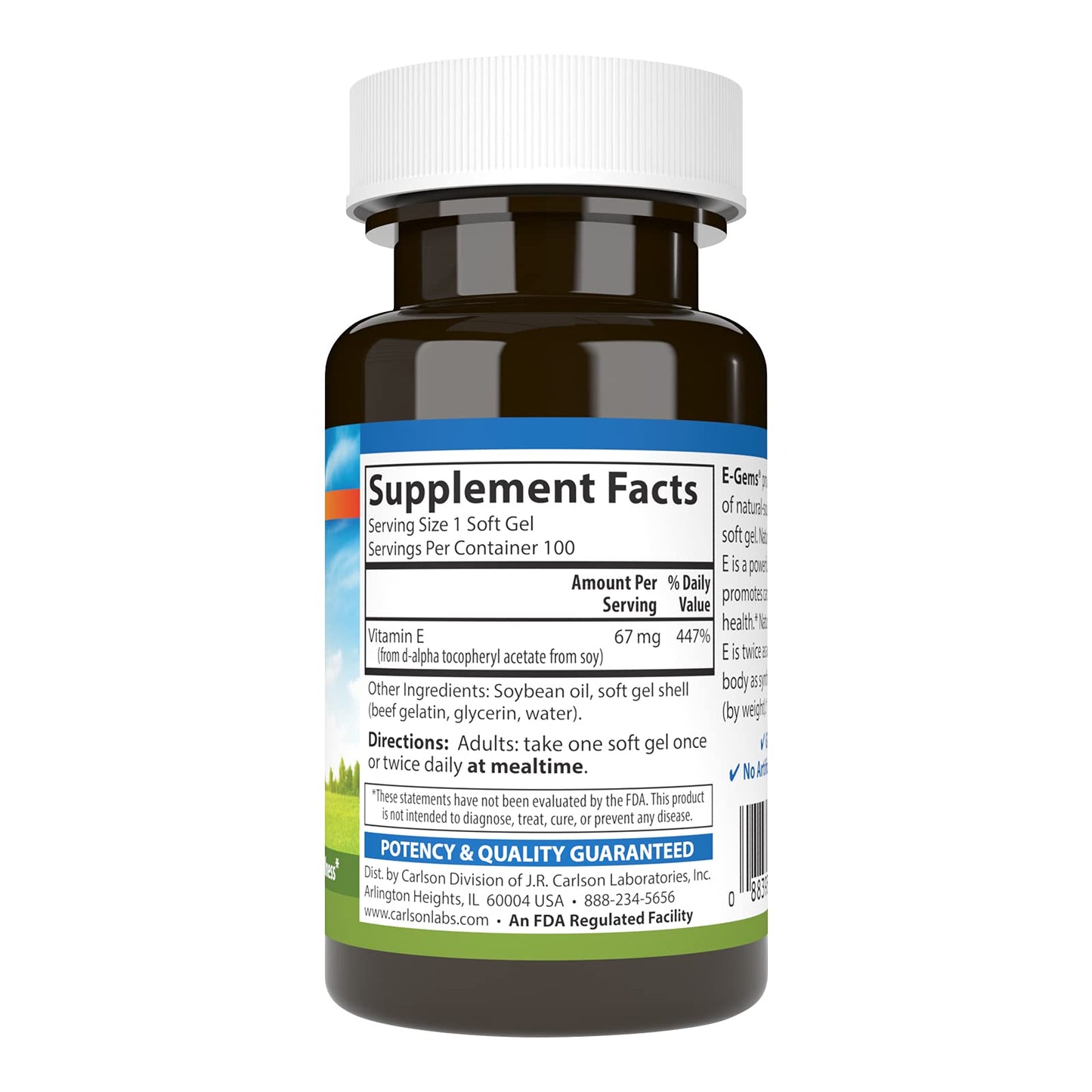 Carlson E-Gems Softgels 100 Count