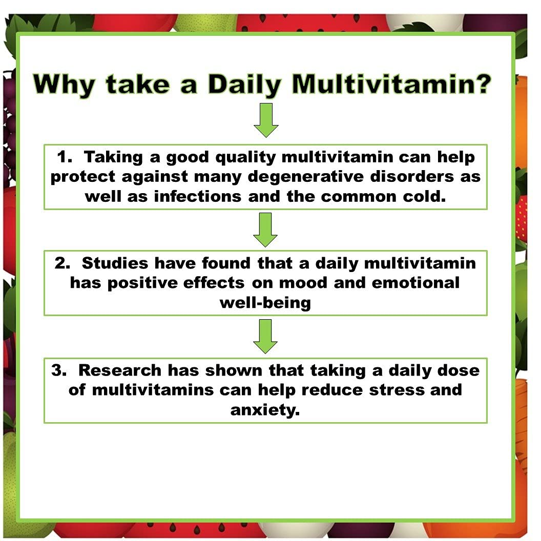 SJJ DEPOT Multivitamin Fruit and Vegetable Capsules, 120 Count