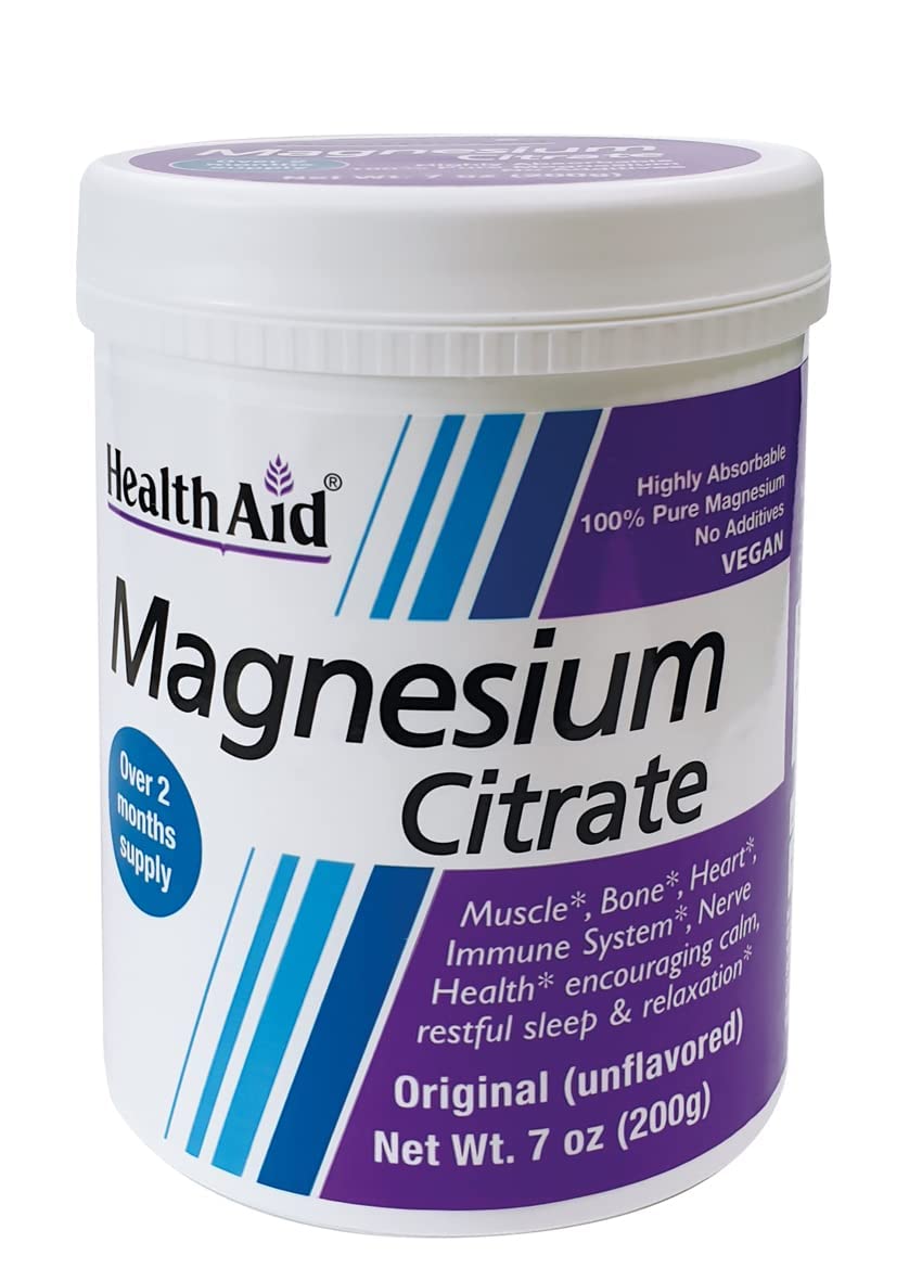 HealthAid Magnesium Citrate Powder 7.05 Ounce