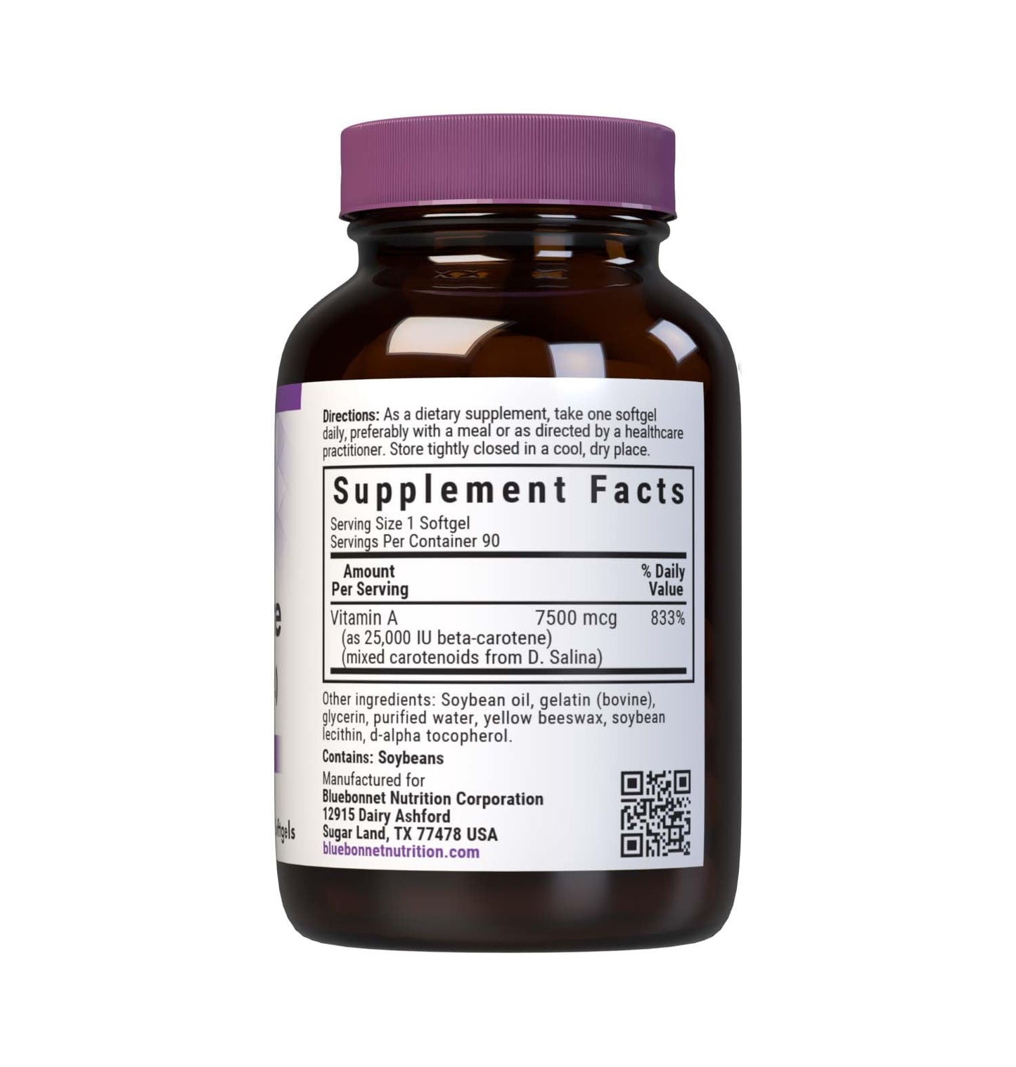 BlueBonnet Mixed Beta-Carotene 25,000 IU Capsule, 90 Count