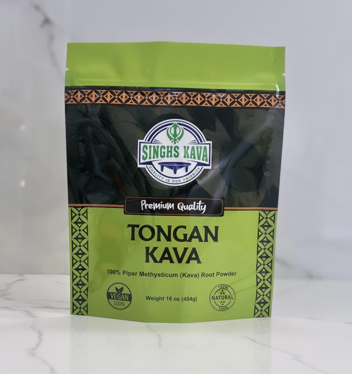 SINGHS Premium Quality Tongan Kava Leka Hina Powder 16 Ounce